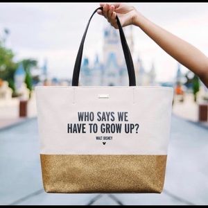 ✨ Kate Spade Walt Disney Canvas Glitter Tote ✨